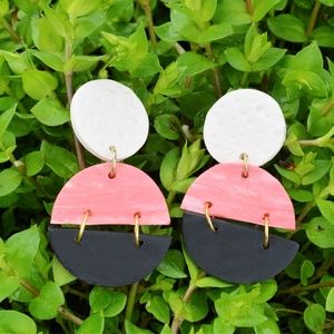 Minimalist Clay Dangle Earrings *The Isla*